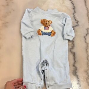 Light Blue Teddy Bear Kids One Piece